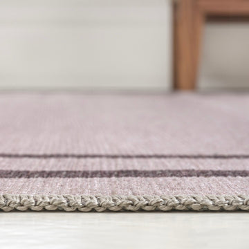 Sloane Classic 2-stripe Border Washable Area Rug